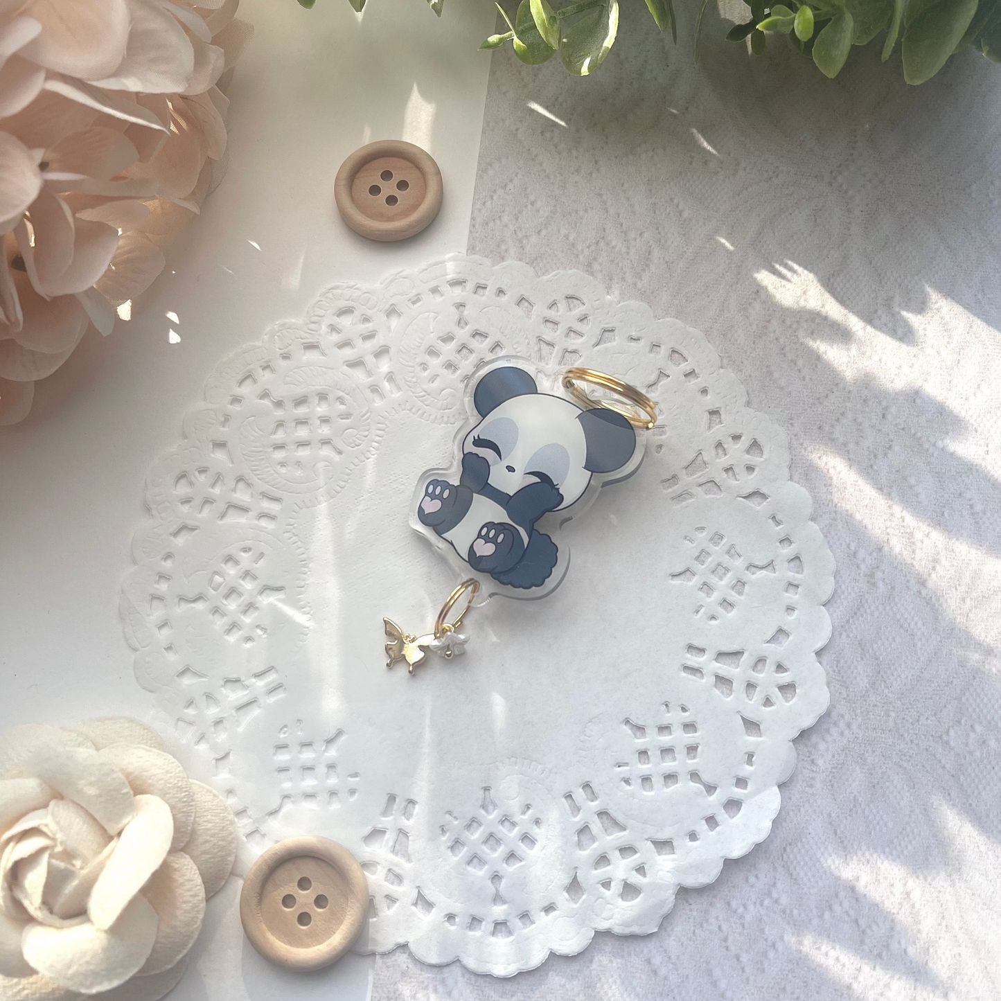 Keychain - Cookie & Tiny Floral