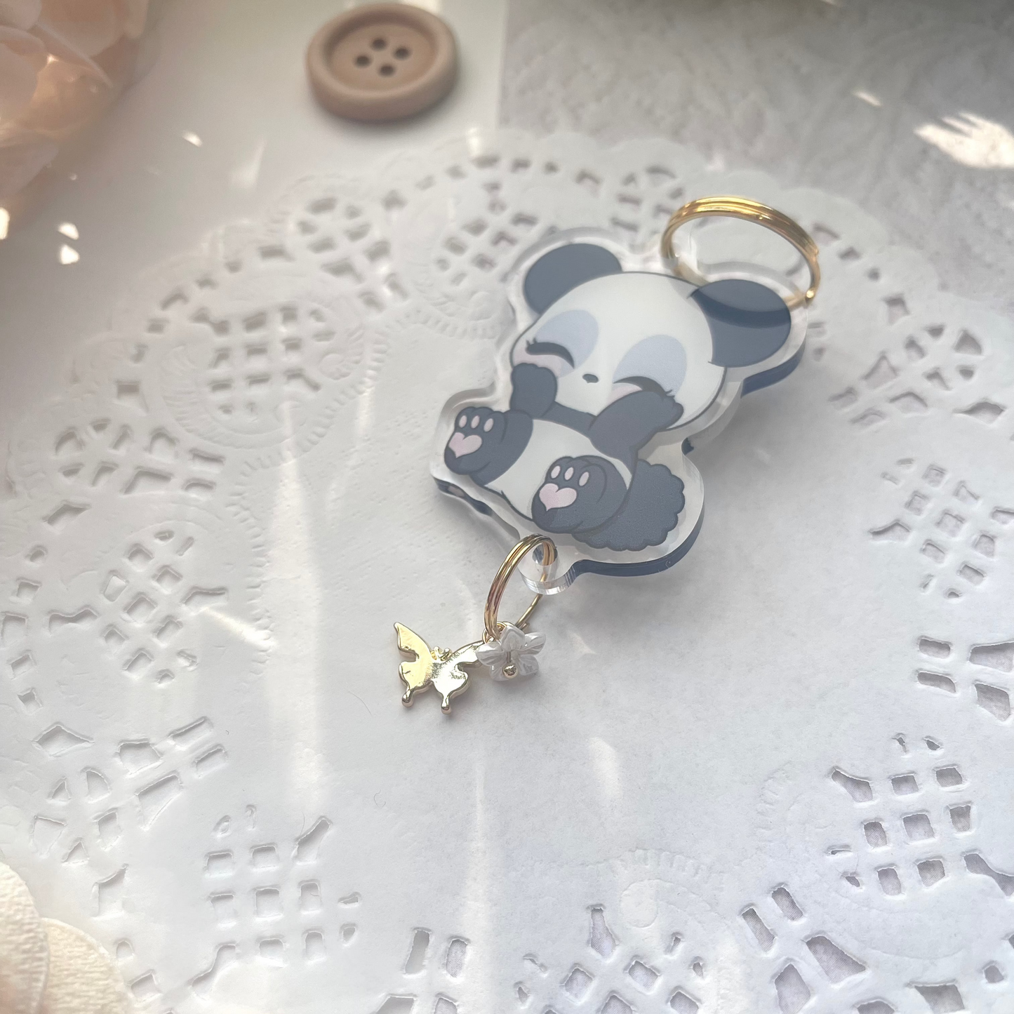 Keychain - Cookie & Tiny Floral