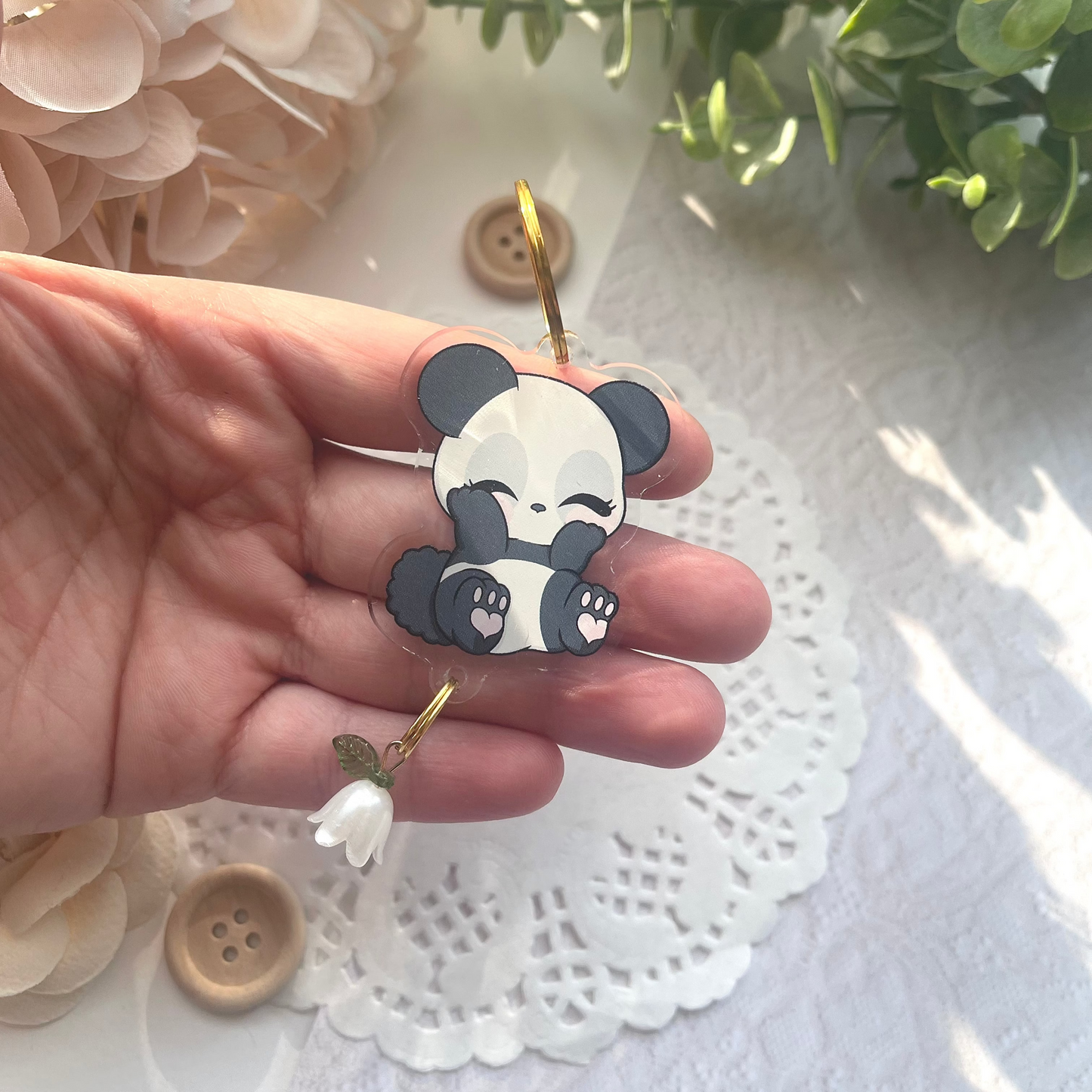 Keychain - Cookie & Lily of the valley