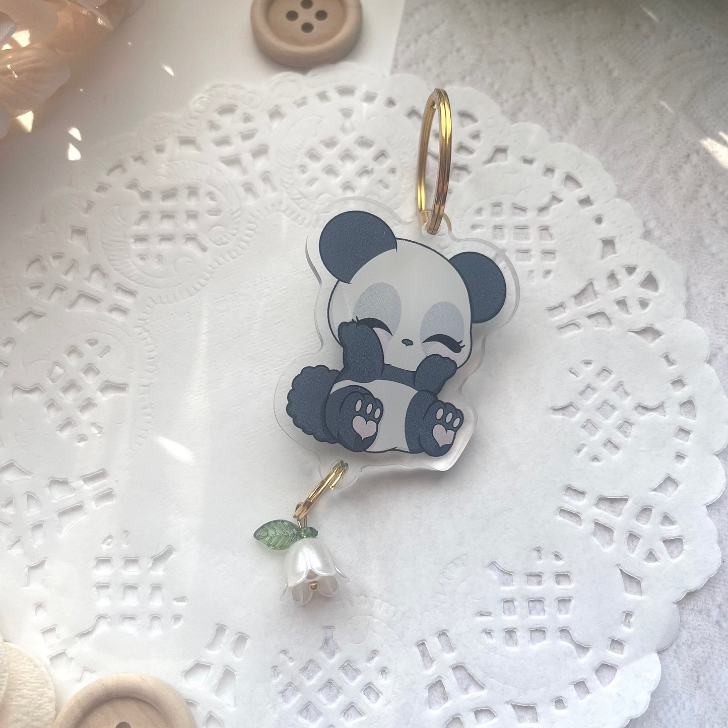 Keychain - Cookie & Lily of the valley