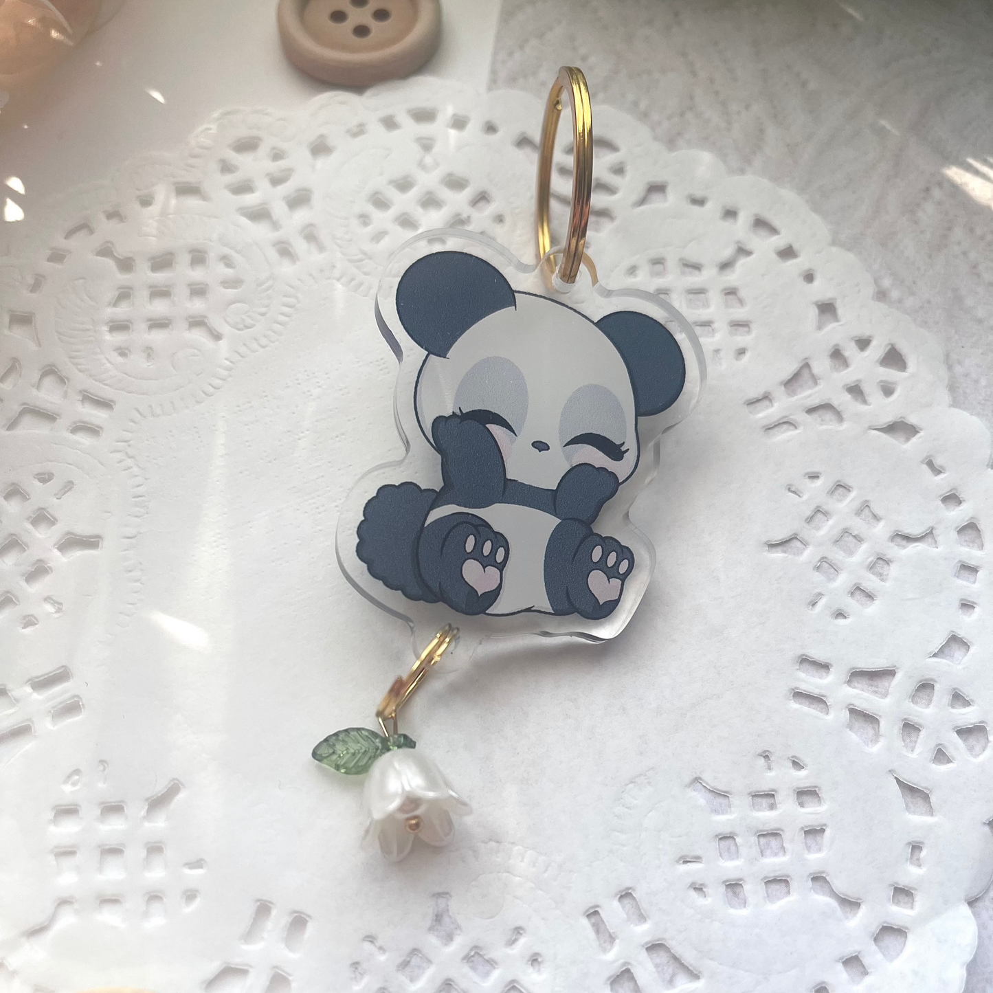 Keychain - Cookie & Lily of the valley