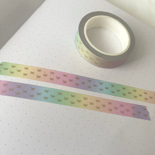 Rainbow Tiny Bows - washi tape