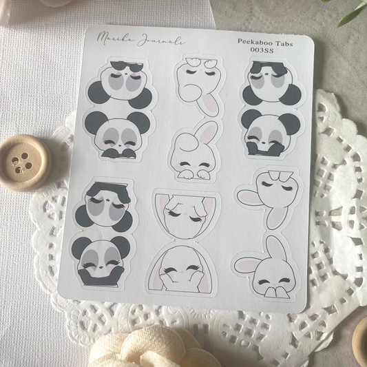 Peekaboo Tabs - Stickers Sheet
