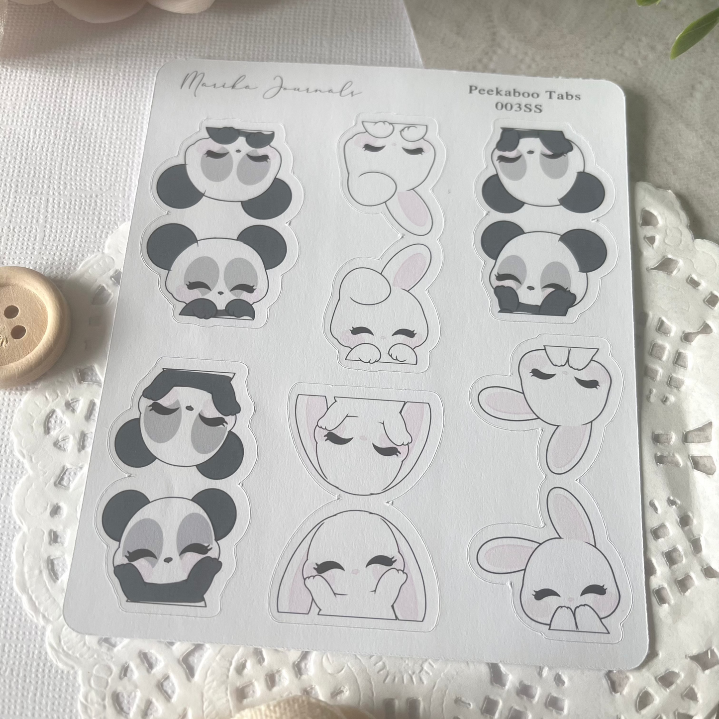 Peekaboo Tabs - Stickers Sheet