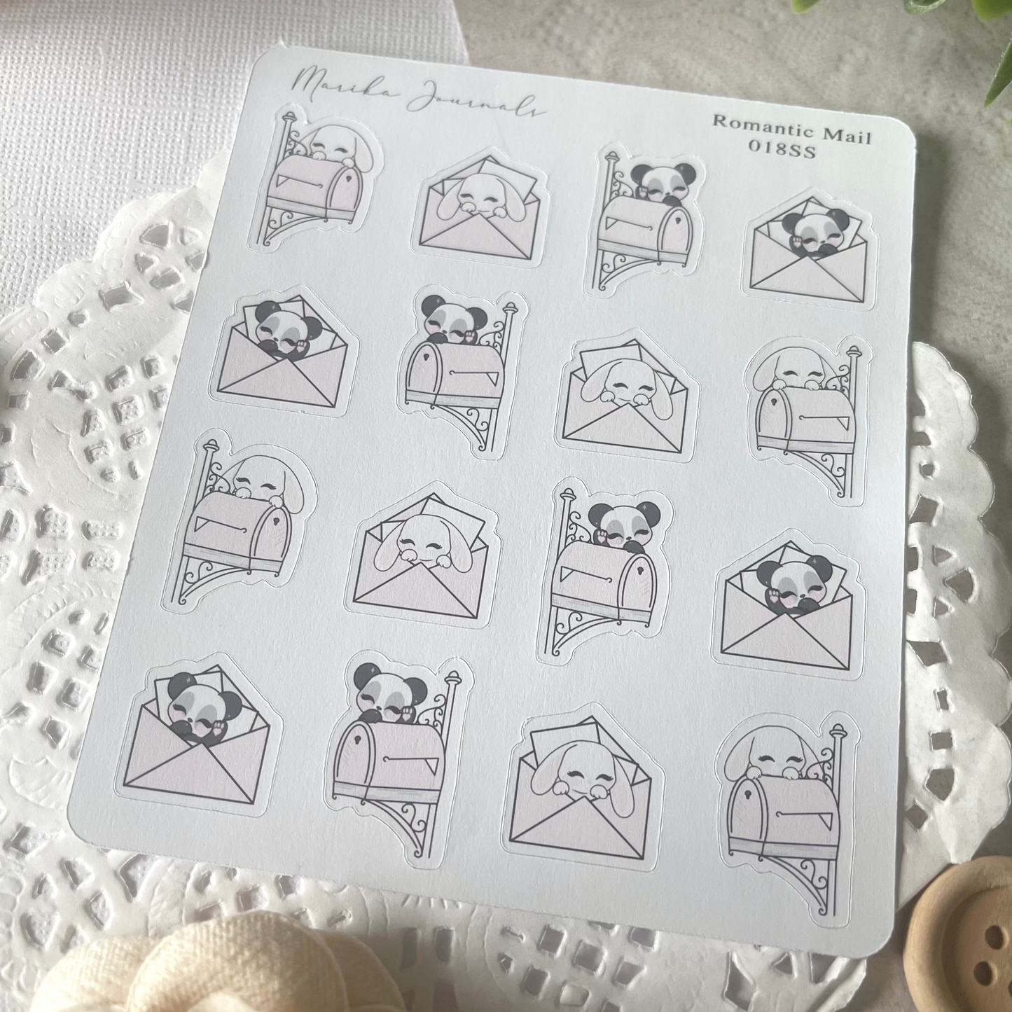 Romantic Mail - Stickers Sheet